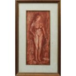 Nudo, a firma Venturini, olio su tela cm. 16x38
