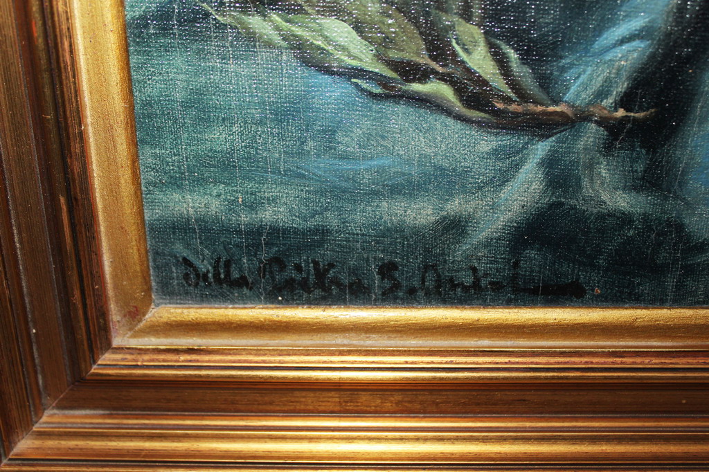 Natura morta con libro, olio su tela, primi '900, cm. 46x58 - Image 2 of 3