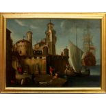 Capriccio, maestro Veneziano del '700, olio su tela cm. 100x72