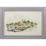 Il Lago alle Grazie, acquerello, Imerio Vischi, cm. 50x32