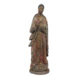 Figura di Santa in legno policroma del ‘700, cm. 47