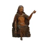 Cristo, importante scultura lignea del'700, cm. 91