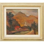 Paesaggio, olio, Sergio Mantovani, cm. 45x35