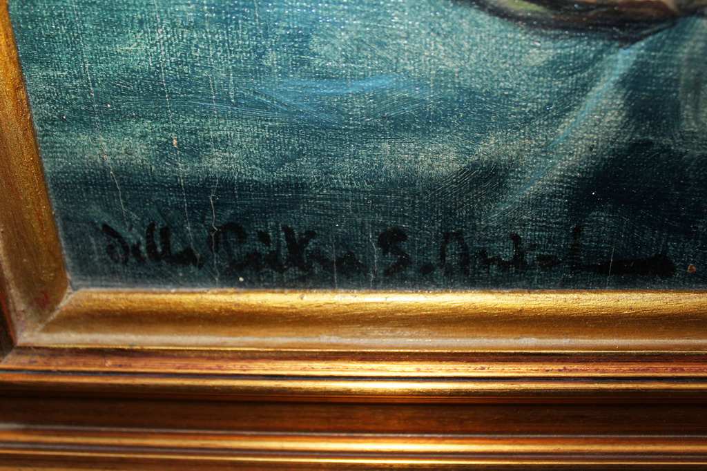 Natura morta con libro, olio su tela, primi '900, cm. 46x58 - Image 3 of 3