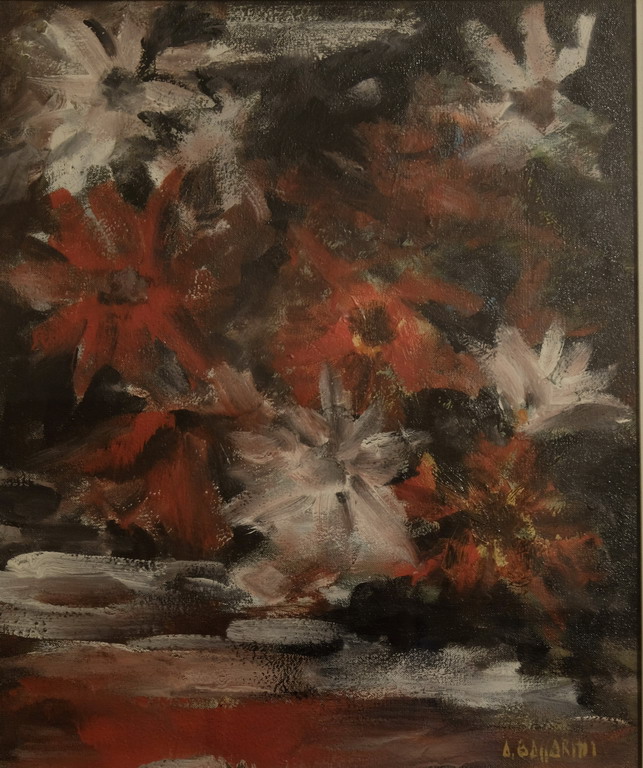 Fiori, a firma Astorre Baccarini, olio, cm. 50x60