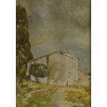 Casa, a firma Daniele Rubboli, acquerello, cm. 30x40