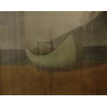 Barca in secca, a firma Antenore Magri, olio, cm. 40x50
