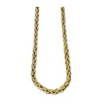 Collana a treccia in oro giallo 18 Kt, gr. 44,5