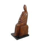 Donna con bambino, scultura in bronzo, firmata, non attribuibile a Nenci, cm. 49h