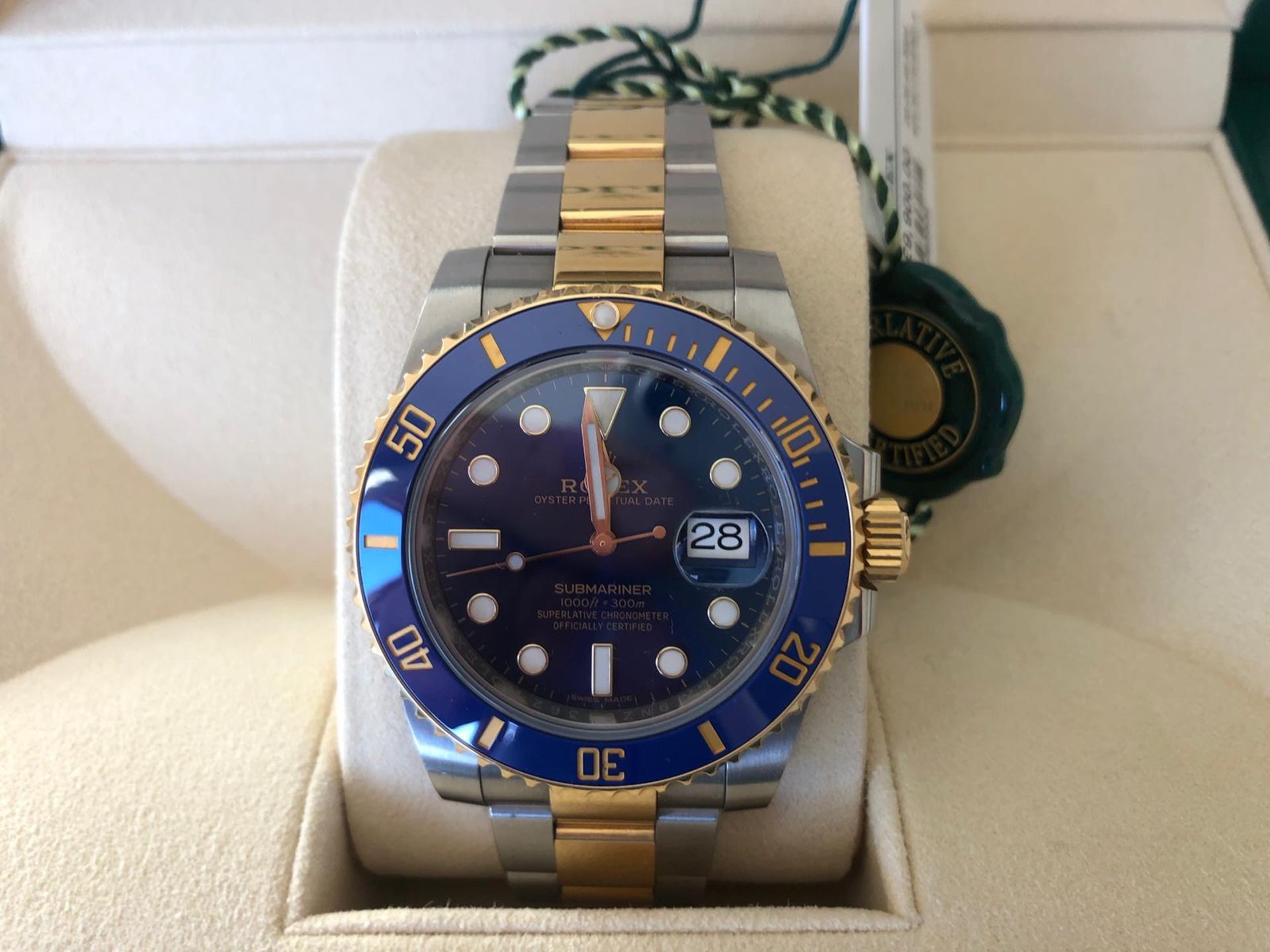 2018 ROLEX SUBMARINER OYSTERSTEEL AND YELLOW GOLD WATCH 40MM