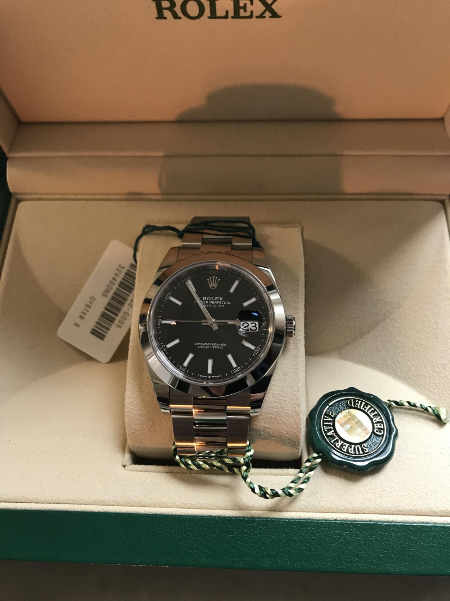 2019 ROLEX DATEJUST 41 BLACK OYSTERSTEEL 41 MM - Image 2 of 13