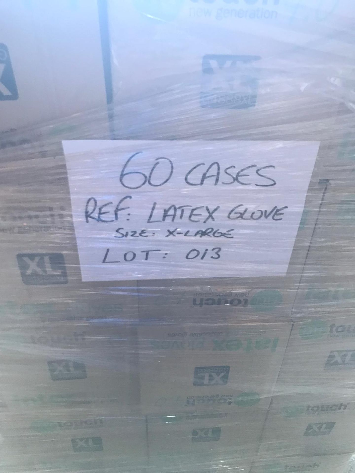 LATEX GLOVES POWDER FREE DISPOSABLE GLOVES XL 60 CASES ON PALLET - Image 2 of 2