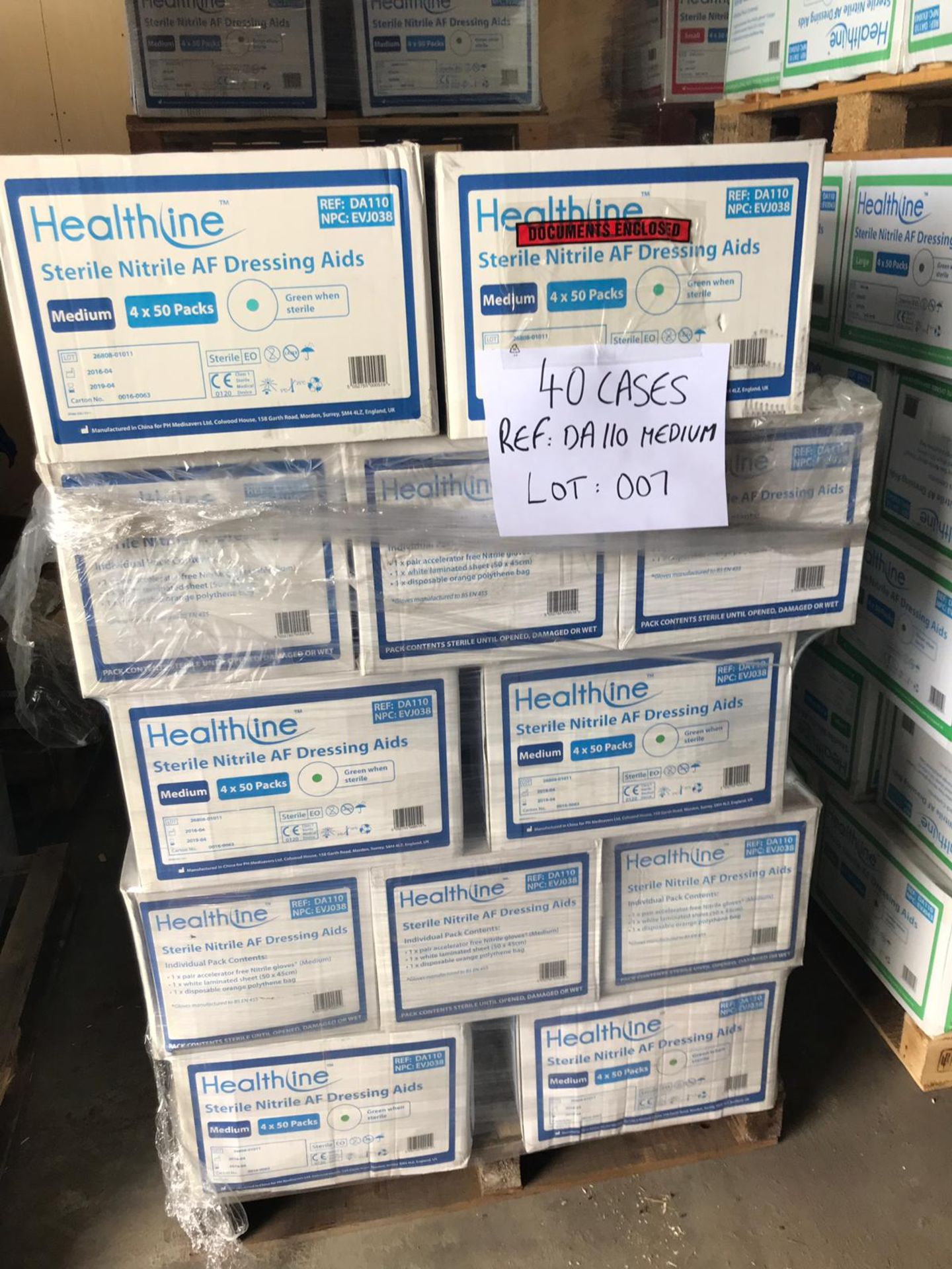 STERILE NITRILE AF DRESSING AIDS MEDIUM 40 CASES ON PALLET