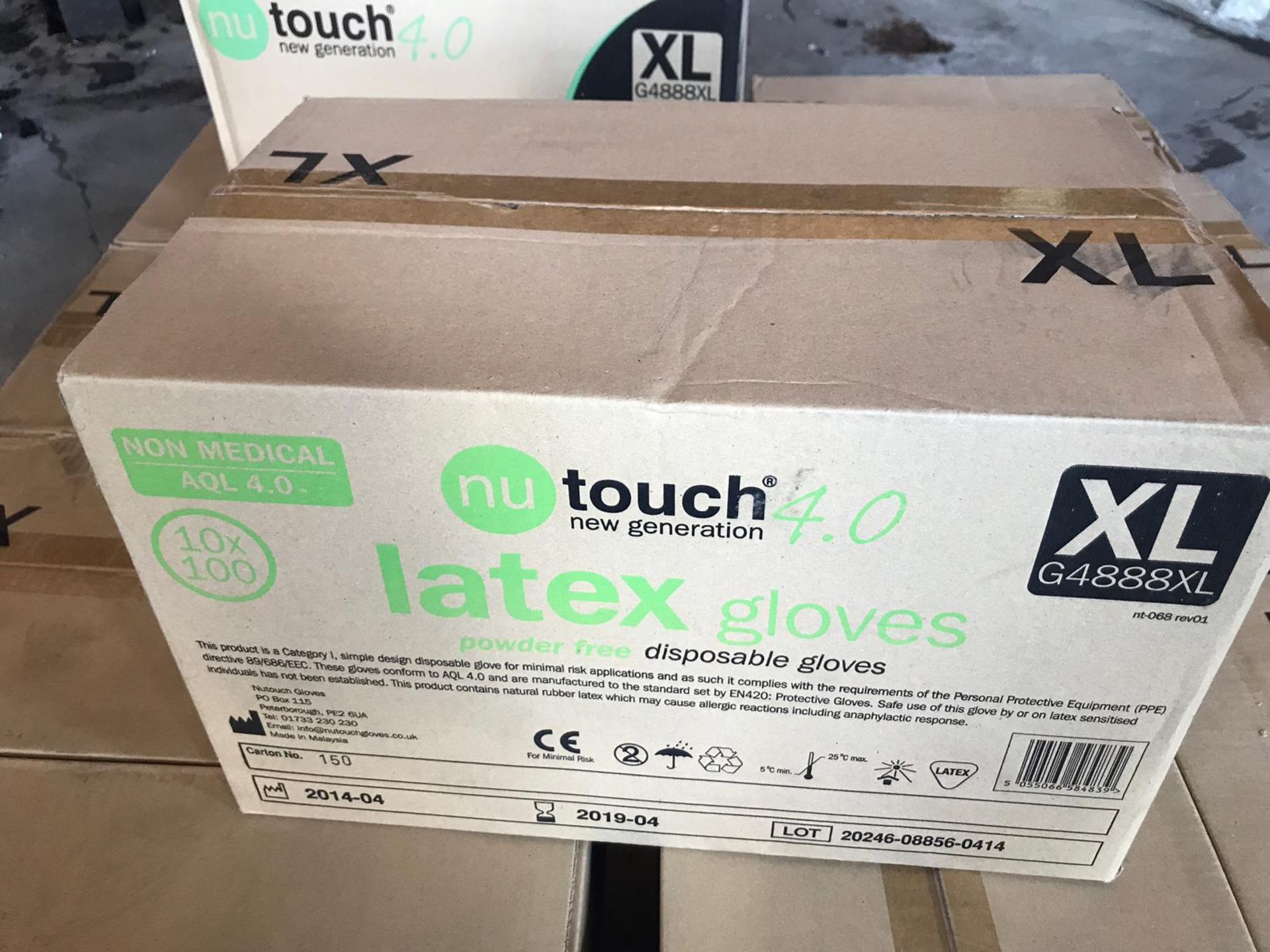 LATEX GLOVES POWDER FREE DISPOSABLE GLOVES XL 60 CASES ON PALLET