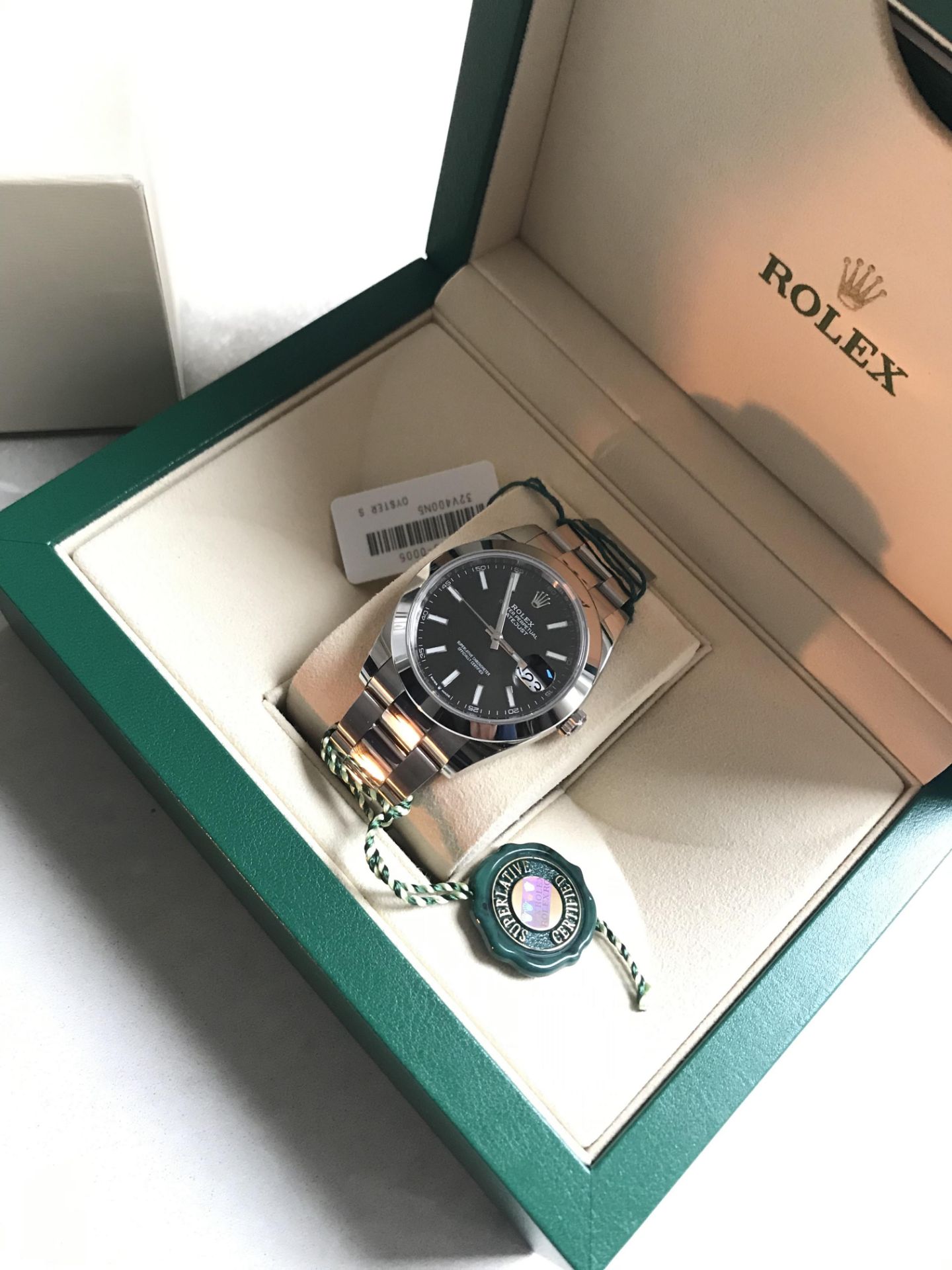 2019 ROLEX DATEJUST 41 BLACK OYSTERSTEEL 41 MM - Image 6 of 13