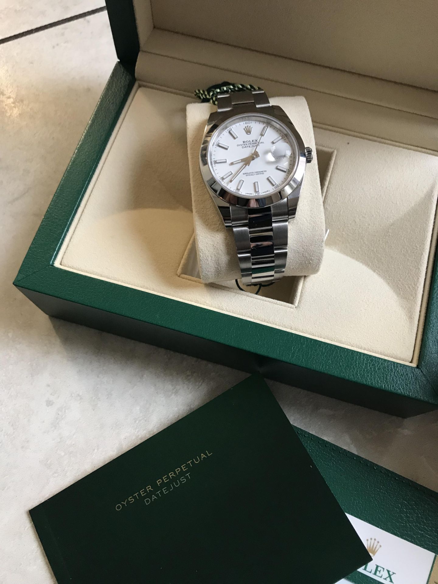 2019 ROLEX DATEJUST 41 WHITE OYSTERSTEEL 41 MM - Image 13 of 13