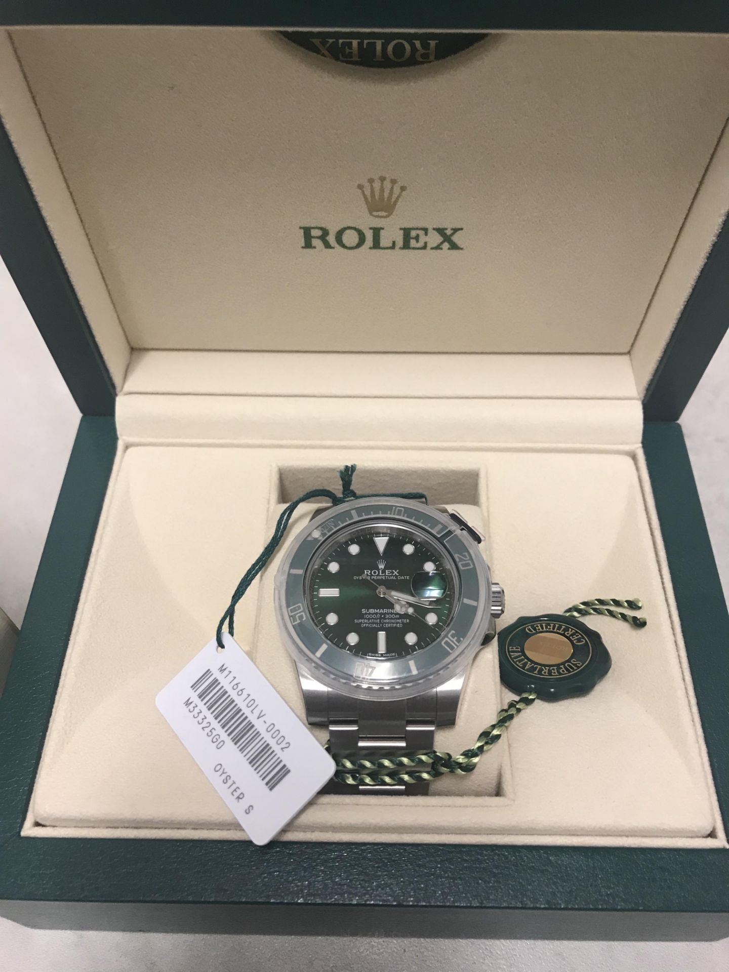 ROLEX SUBMARINER DATE WATCH OYSTERSTEEL 40MM **HULK**