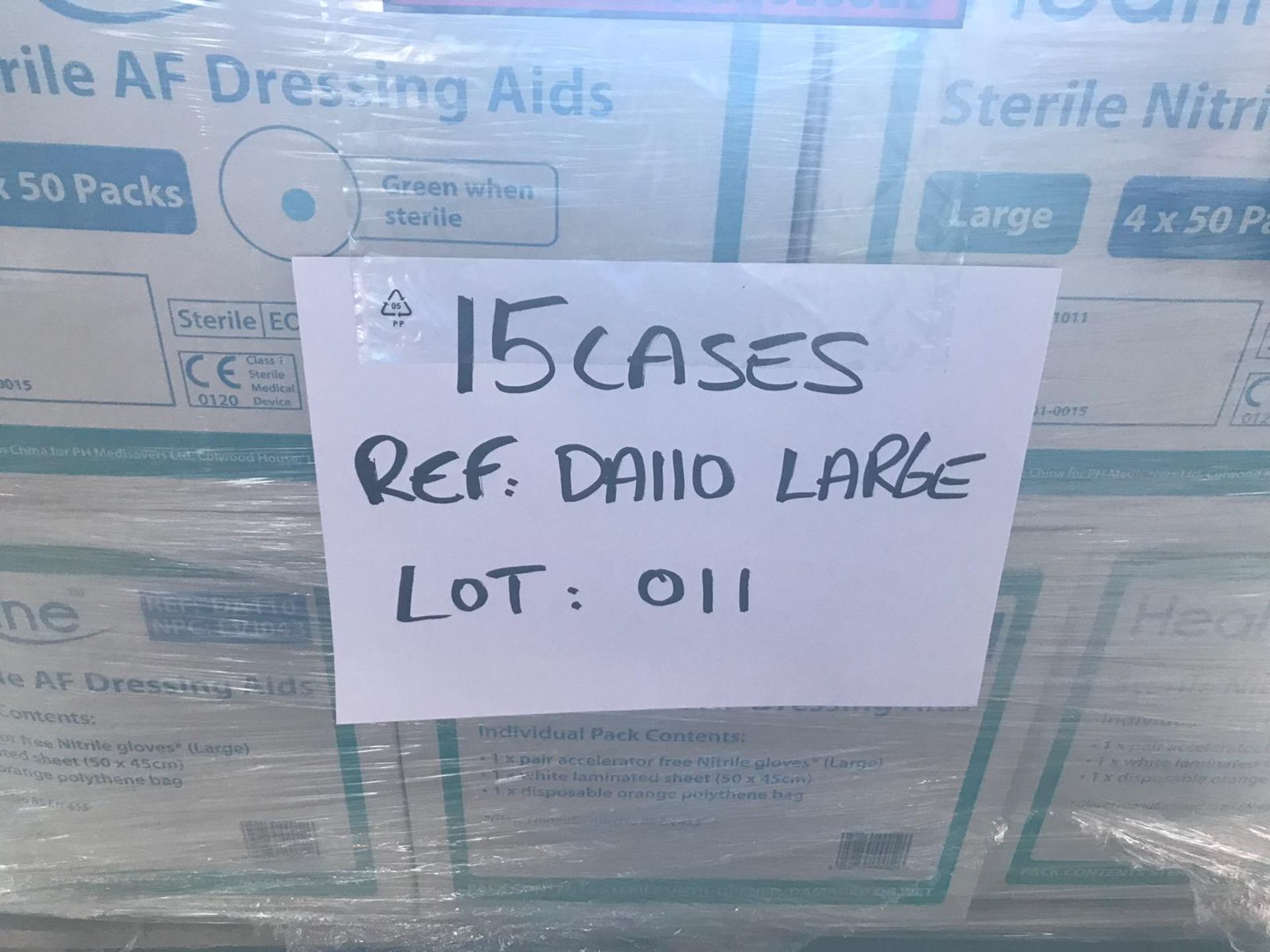 STERILE NITRILE AF DRESSING AIDS LARGE 15 CASES ON PALLET