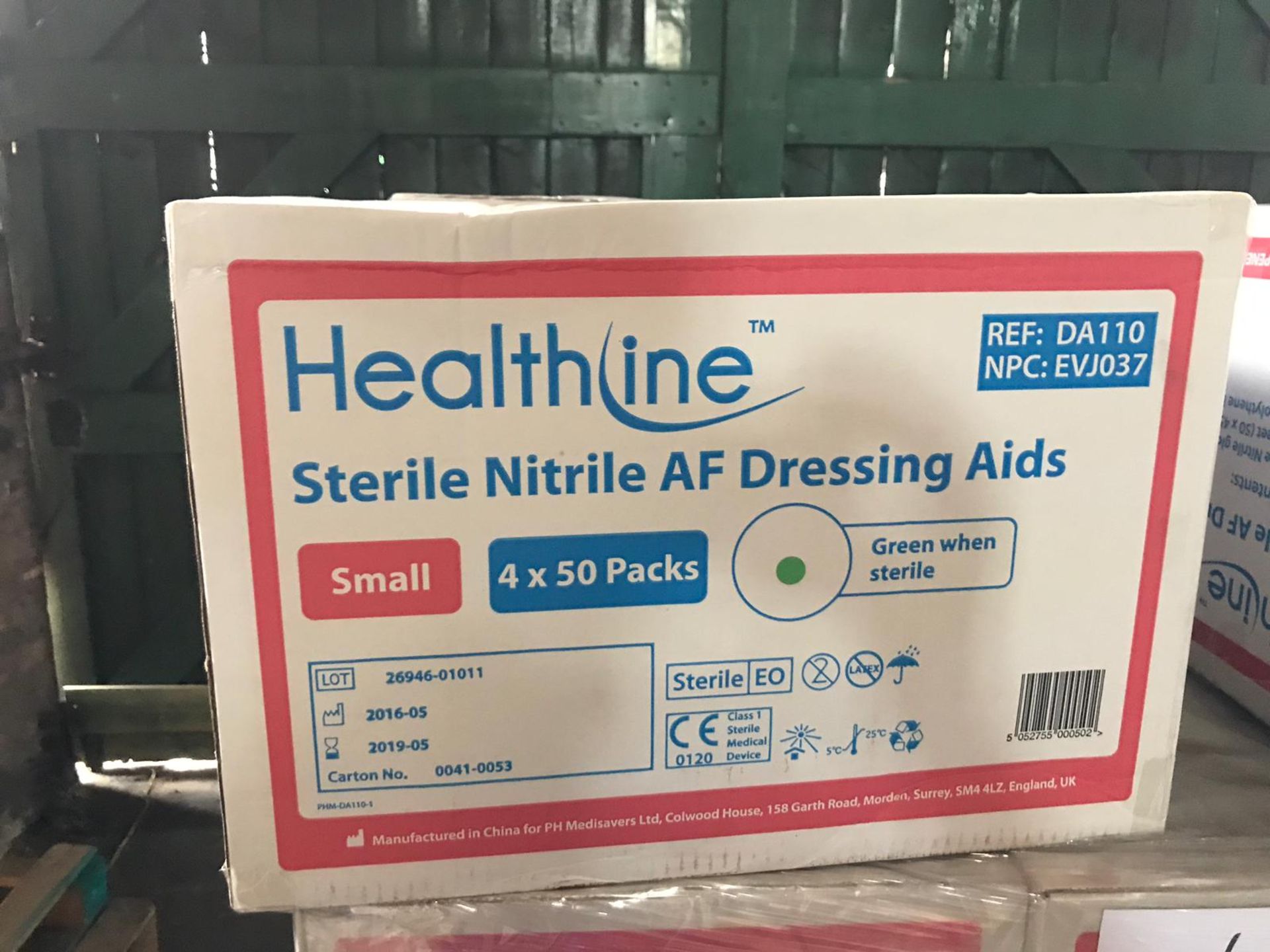 STERILE NITRILE AF DRESSING AIDS SMALL 40 CASES ON PALLET - Image 2 of 2