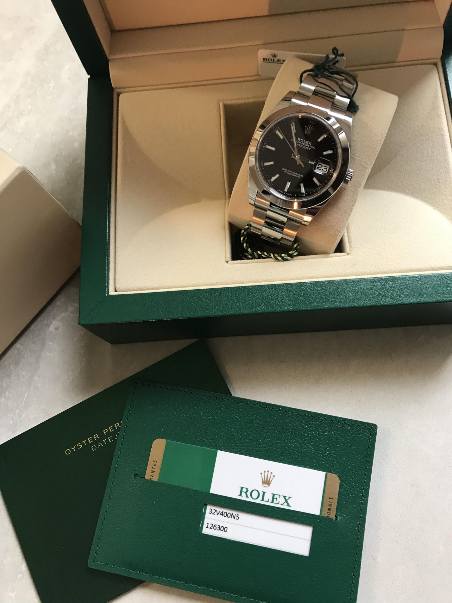 2019 ROLEX DATEJUST 41 BLACK OYSTERSTEEL 41 MM - Image 3 of 13