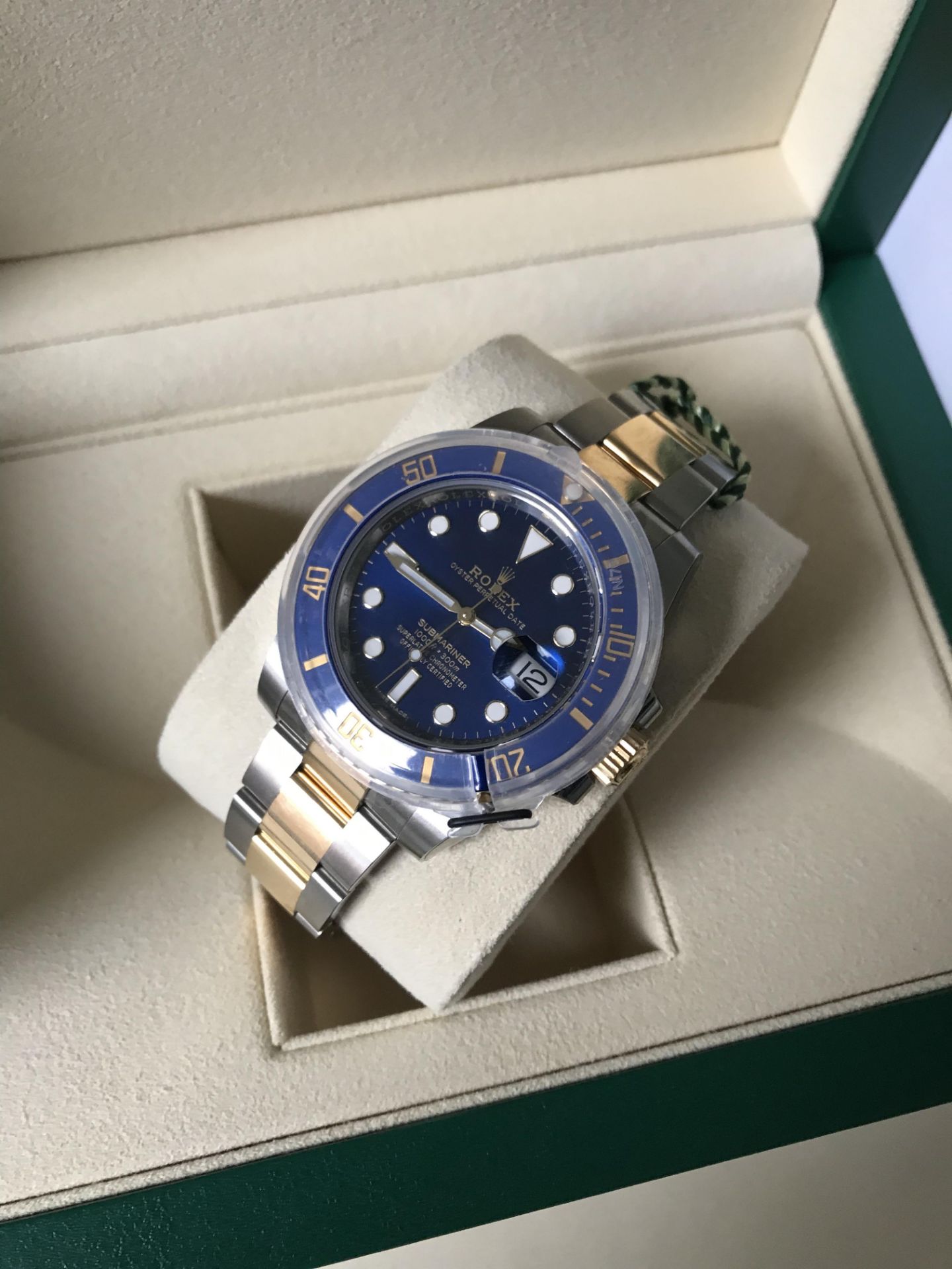 2019 ROLEX SUBMARINER DATE 116613LB BI/COLOUR BLUE DIAL