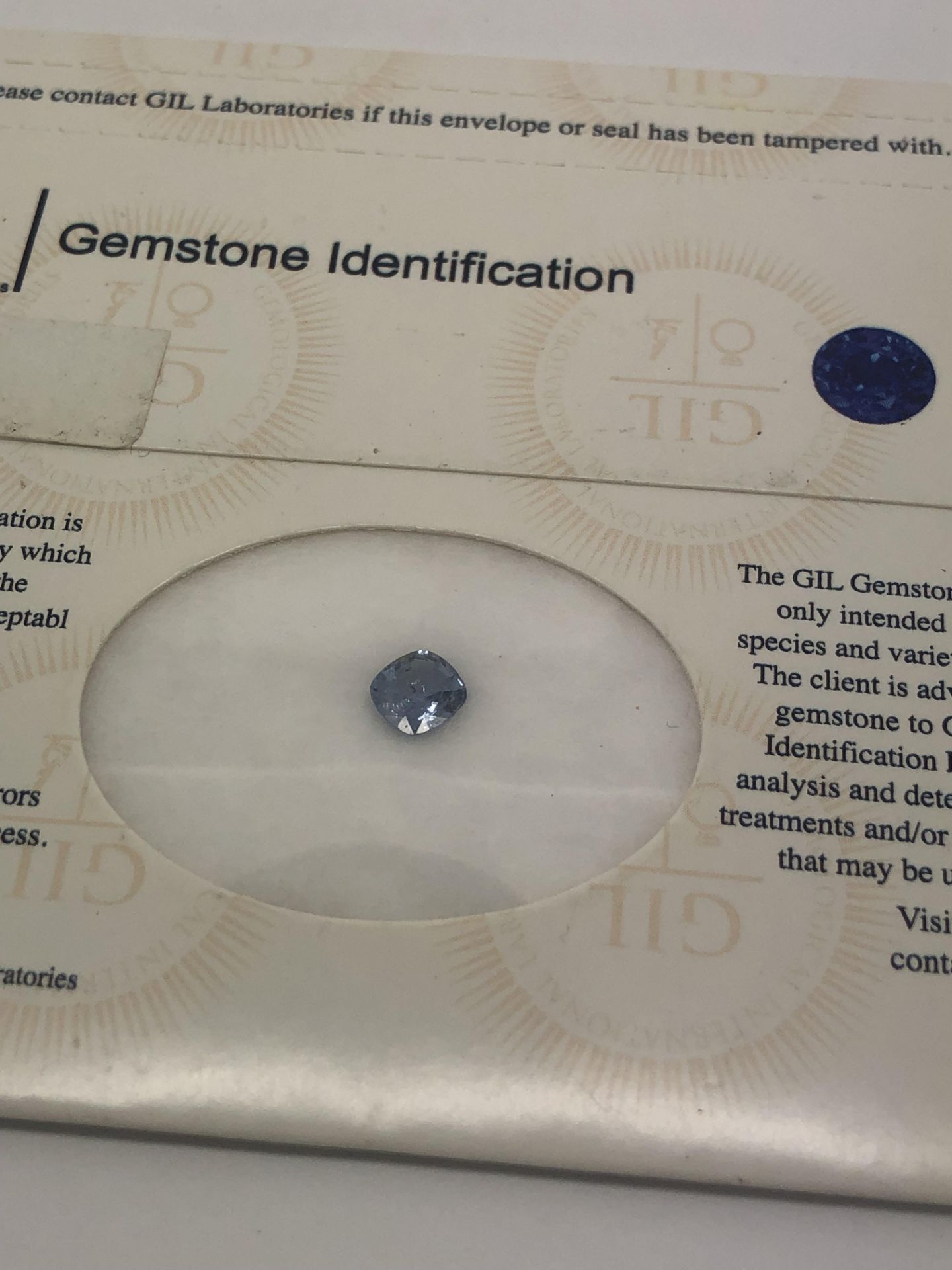 UNHEATED 0.91CT NATURAL LOOSE GIL CERTIFIED SAPPHIRE - Image 3 of 3