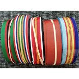 Lot of 5 x full size medal ribbon rolls