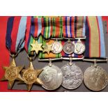 WW2 set of Australian Army campaign stars & medals to WX3252 Captain Cooper 2/16th Bn