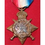 WW1 British Army 1914 Star to Private Walsh Royal Dublin Fusiliers