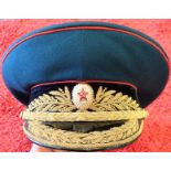 Soviet Union Army Generals’ of Tanks/Artillery Peaked Parade Uniform Cap