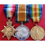 WW1 British Army 1915 Star medal trio to the Youll brothers