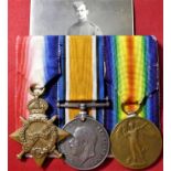 WW1 British Army medal group to Sergeant R Ferrie