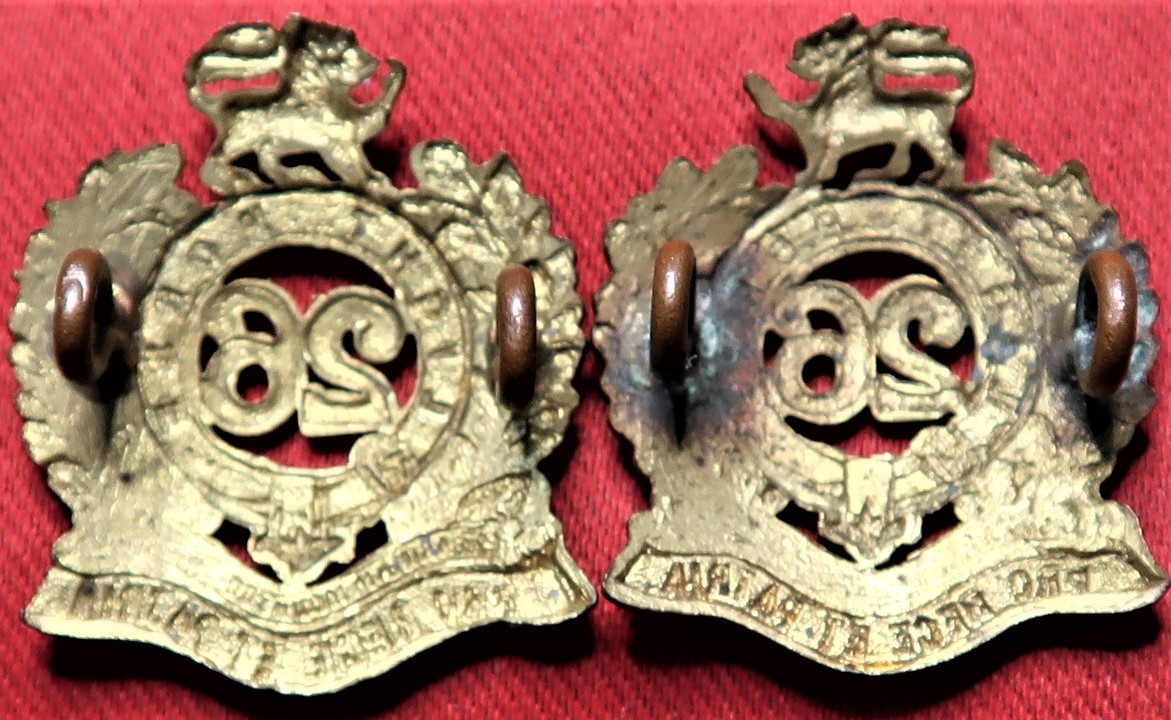 1912 – 1918 26th Light Horse (Tasmanian Mounted Infantry) collar badge pair - Image 4 of 4