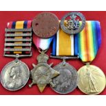 British Army Boer War & WW1 medal group to Corporal Thomas Hart