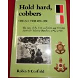 Book: WW1 Army unit hist–Hold hard cobbers–History of 57/60 Aust Inf Batt 1930-1990 V2-RS Cornfield