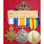 WW1 Australian Army medal group to Driver E Kelly, 7th Light Horse Regiment. 1914/15 Star