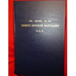 Book: WW1 Australian Army unit history – The History of Thirty Seventh Battalion AIF by N G McNicol