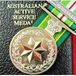 Rare to unit Australian Active Service Medal awarded to Lance Bombardier D Matthews