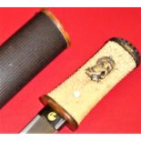 Japanese C. 1650 Shinto Tanto by Nagatsuna with scabbard