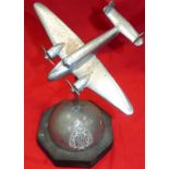 . WW2-era Hudson light bomber trench art piece