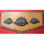 WW1 era set of Australian Rising Sun cap & collar badge pair