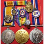 WW1 Prisoner of War & WW2 Australian Army Clement family medals & badges group