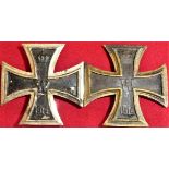 WW1 German Iron Cross 1st Class medal lot (2)