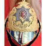 An exceptionally fine condition British Army Household Cavalry Officer’s 1871 Pattern parade helmet