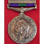 British Army 1918-62 General Service Medal with Iraq bar to Driver Atherton, Royal Artillery