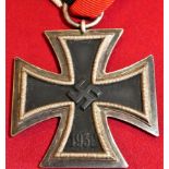 WW2 German Iron Cross 2nd Class medal with ribbon #24