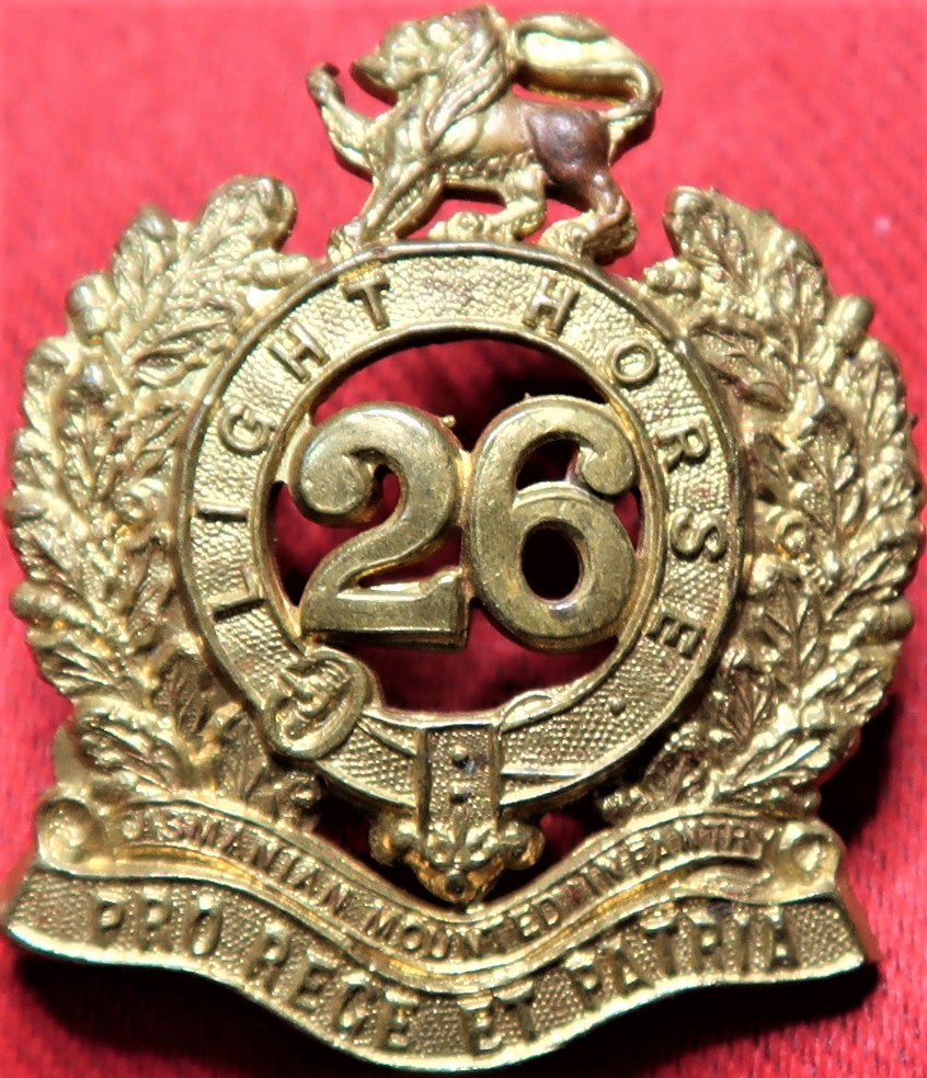 1912 – 1918 26th Light Horse (Tasmanian Mounted Infantry) collar badge pair - Image 3 of 4