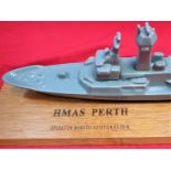 Unopened port croc of H.M.A.S. Perth