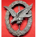 WW2 German Luftwaffe Air Operators & Air Gunner’s Qualification Badge by Wilhelm Deumer, Lüdenscheid