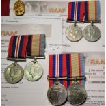 WW2 Australian Women’s Auxiliary Air Force medal groups (3) & unit history